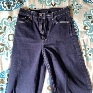 H&M Twill Wide Leg Pants with White stitching